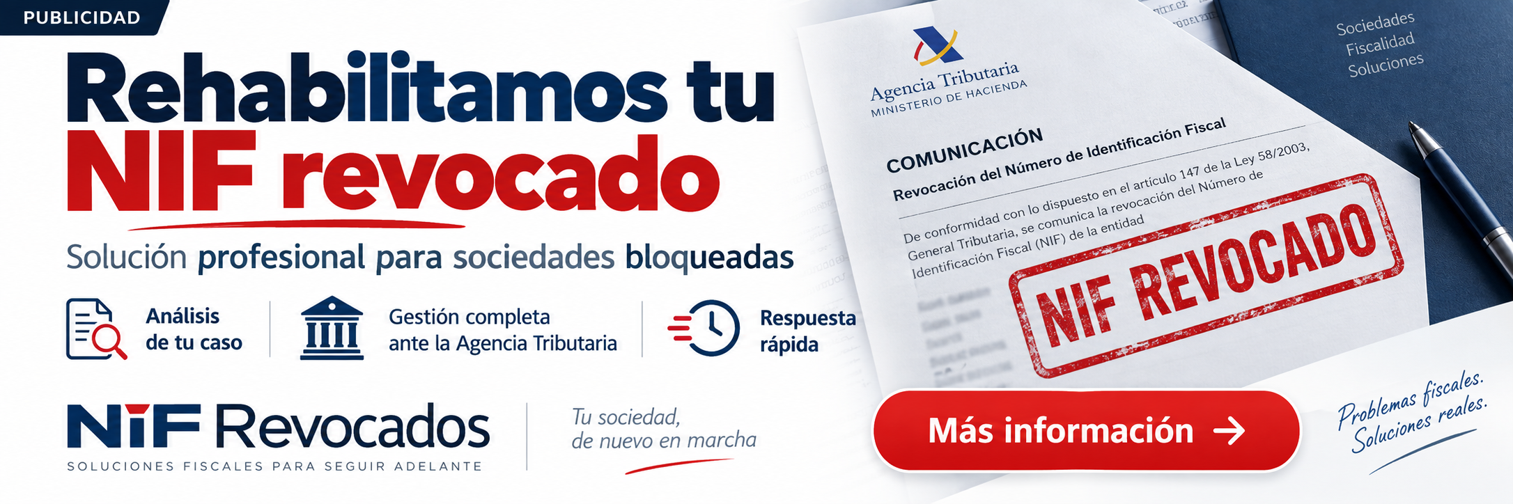 Publicidad de rehabilitación de NIF revocado