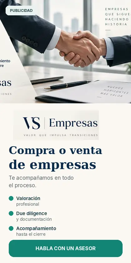 Publicidad de compra y venta de empresas